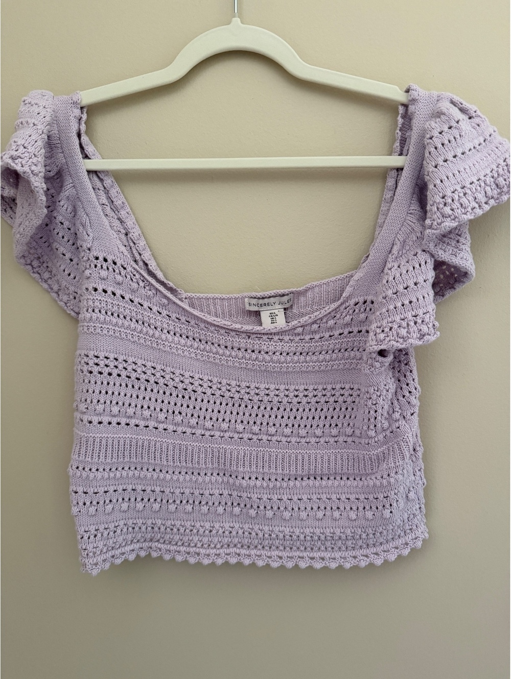 Sincerely Jules M/L cropped sweater, lavender